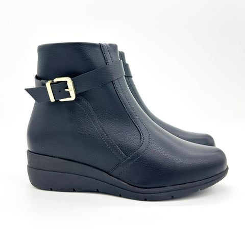 Bota Cano Curto Modare 7085-101 Rasteira Preta