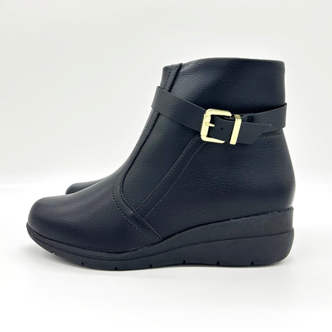 Bota Cano Curto Modare 7085-101 Rasteira Preta