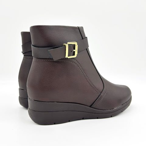 Bota Cano Curto Modare 7085-101 Rasteira Café