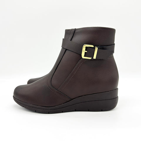 Bota Cano Curto Modare 7085-101 Rasteira Café