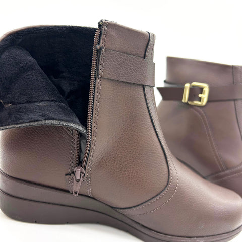 Bota Cano Curto Modare 7085-101 Rasteira Café