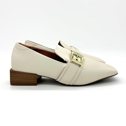 Mocassim Vizzano 1445-102 bico quadrado Branco Off White