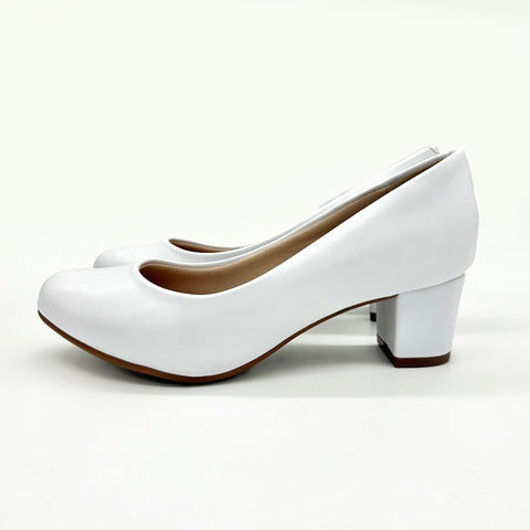 Scarpin Beira Rio 4777-409 Salto Bloco Branco