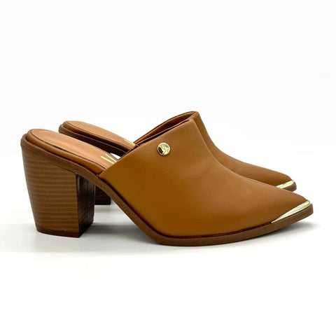 Mule Vizzano 1323-200 salto bloco bico fino Caramelo