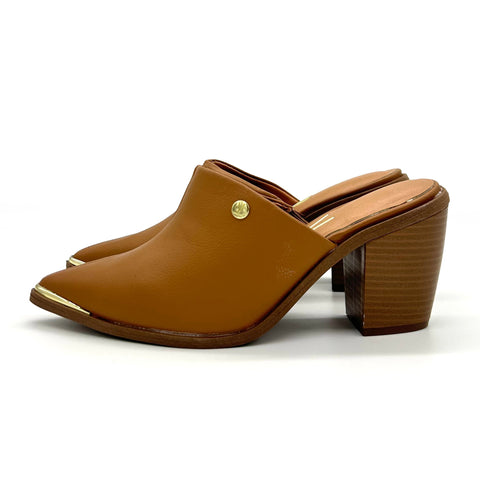 Mule Vizzano 1323-200 salto bloco bico fino Caramelo