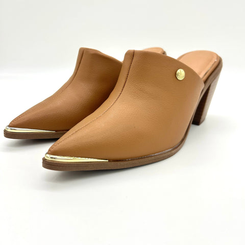 Mule Vizzano 1323-200 salto bloco bico fino Caramelo