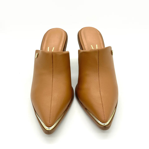Mule Vizzano 1323-200 salto bloco bico fino Caramelo