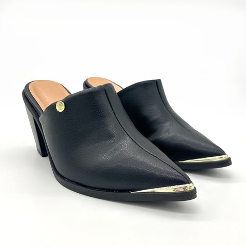 Mule Vizzano 1323-200 salto bloco bico fino Preto