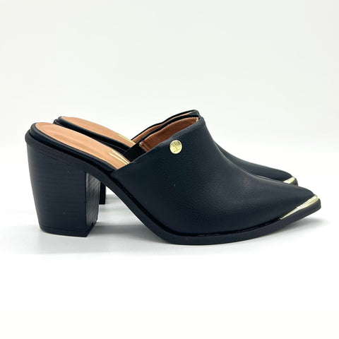 Mule Vizzano 1323-200 salto bloco bico fino Preto