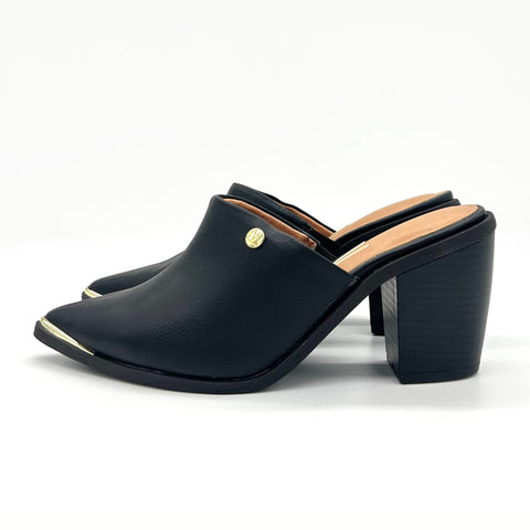 Mule Vizzano 1323-200 salto bloco bico fino Preto