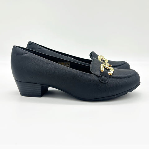 Mocassim Modare 7032-542 Salto Baixo Preto