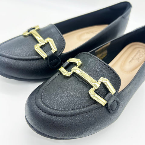 Mocassim Modare 7032-542 Salto Baixo Preto