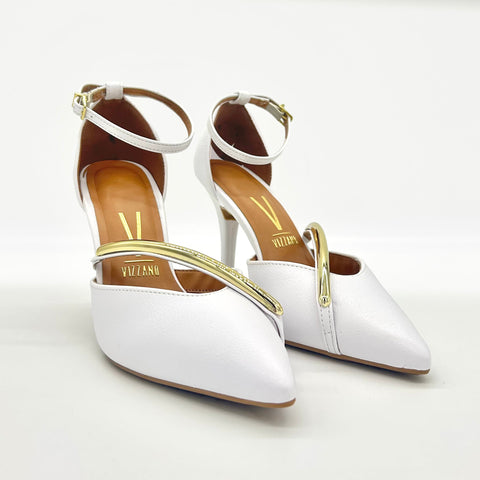 Scarpin Vizzano 1184-1198 Bico Fino Branco
