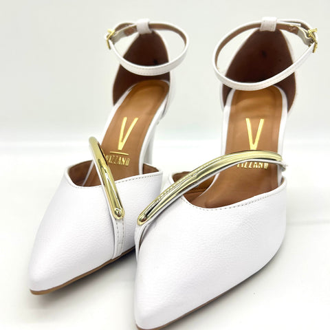 Scarpin Vizzano 1184-1198 Bico Fino Branco