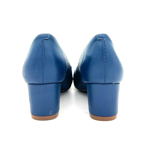 Scarpin Beira Rio 4777-409 Salto Baixo Napa Azul-marinho