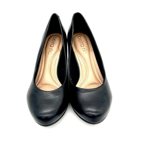 Scarpin Beira Rio 4777-409 Salto Baixo Napa Preto