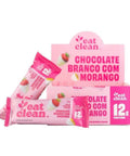 Barrinha Chocolate Branco e Morango Eat Clean (Cx c/ 12un de 45g) - MEUBRASILONLINE