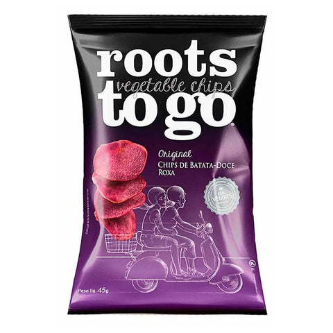 Batata Doce Roxa Chips Roots To Go 45g - MEUBRASILONLINE