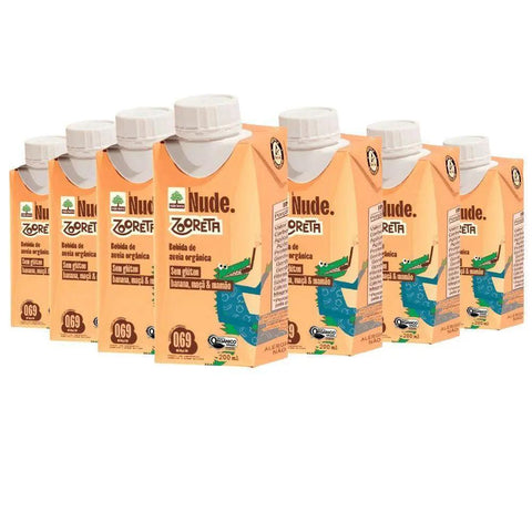 Bebida de Aveia Zooreta Banana Maçã Mamão Nude (Cx c/24 uni de 200ml) - MEUBRASILONLINE
