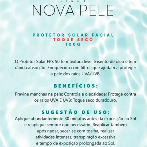 Protetor Solar Nova Pele FPS 50 100ml