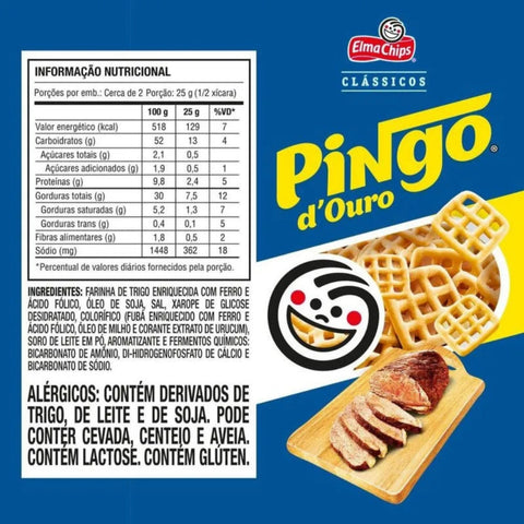 Salgadinho Pingo D'ouro Picanha Elma Chips 3x55g