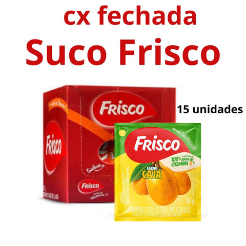 Refresco Em Pó Frisco Cajá 25gr - Kit Com 15