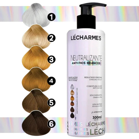 Mascara Neutralizante Anti-Fios Brancos Lé Charme´s 300ml Tons Médios