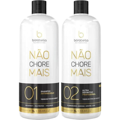 Borabella Kit Alisante Não Chore Mais 1L - Shampoo + Alisante