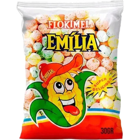 Flokimel Pipoca Doce Sabor Tutti-Frutti 30g Kit 5un
