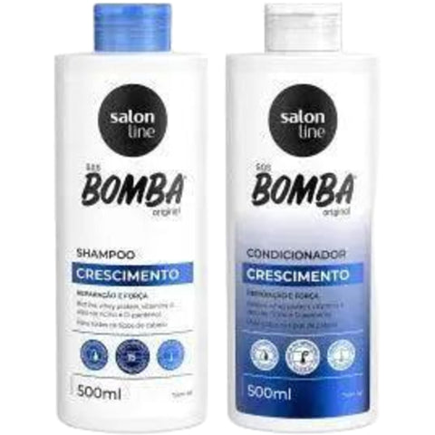 Salon Line Kit Shampoo e Condicionador SOS Bomba crescimento - 500ml