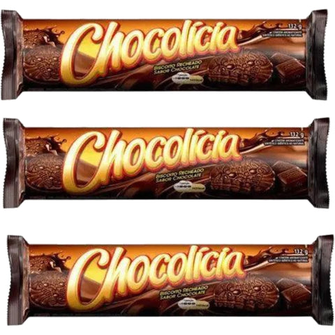 Mondelez Biscoito Chocolicia Recheio Chocolate 3x132g