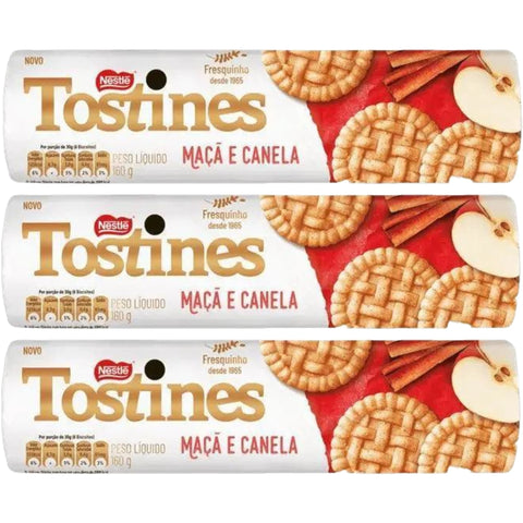 Nestlé Biscoito Tostines Maçã E Canela 3X160g