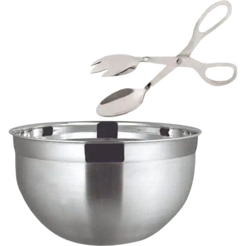 OX Saladeira Inox 7,4 Litros Pegador Tesoura Modelo Americano