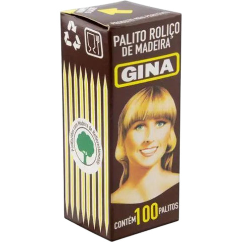 GINA Palito de dente Roliço de madeira ( )