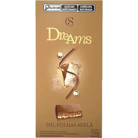 Cacau Show Tablete Dreams Mil Folhas Avelã 130g