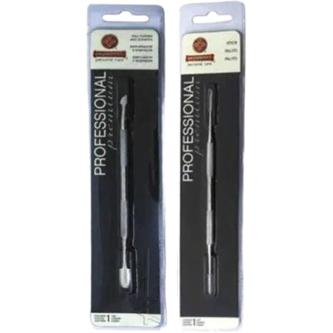 Kit Profissional Espatula Empurrador/Raspador e Palito de Inox Mundial