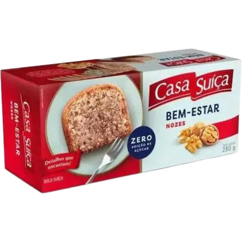 CASA SUIÇA Bolo Nozes Zero Açúcar 280g