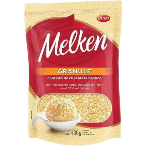 Harald Confeito de Chocolate Branco Granule Melken 400g