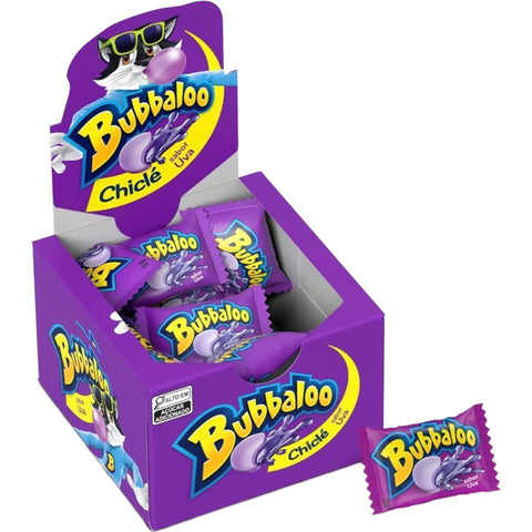 Bubbaloo Chiclete Sabor Uva Display Com 60 Unidades