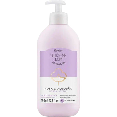 O Boticário Loção Hidratante Desodorante Corporal Cuide-se Bem Rosa e Algodão 400ml