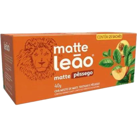 Leão chá matte pêssego 25 saquinhos