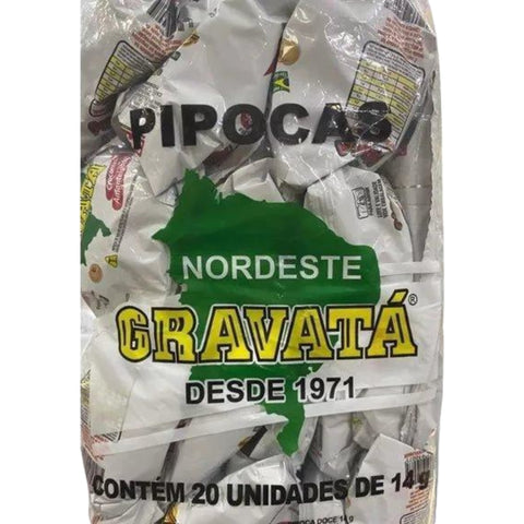 Gravatá Pipoca Nordestina Salgada Fardo C/20 Unidades De 14g