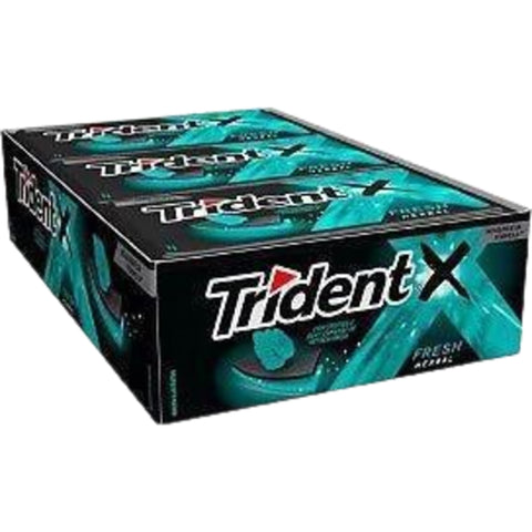 Trident Chiclete Xsenses sabor herbal caixa 168g