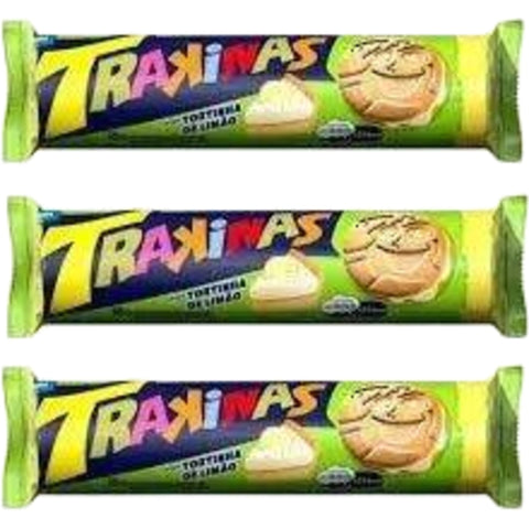 Mondelez Biscoito Recheado Trakinas sabor tortinha de limão 3x126g (378g)
