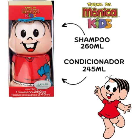 Kit Shampoo 260ml e Condicionador 245ml Cia. da Natureza Boneco Mônica