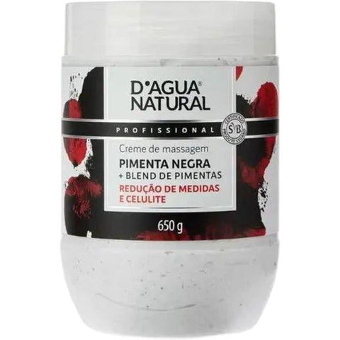 Natura Creme de Massagem Pimenta Negra Dagua Natural 650g