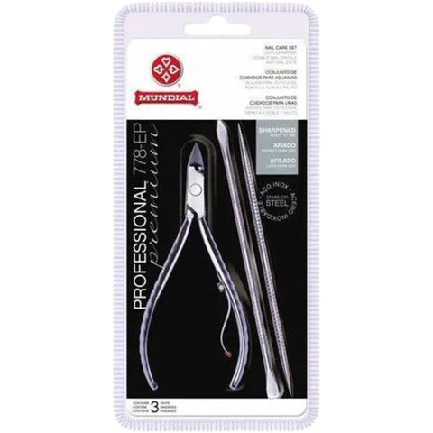 Mundial Alicate de Cutícula Professional 778-ep Espátula e Palito