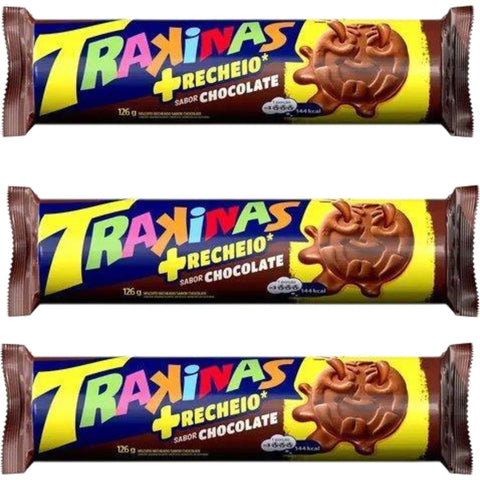 Mondelez Biscoito Recheio Chocolate Trakinas 3x126g
