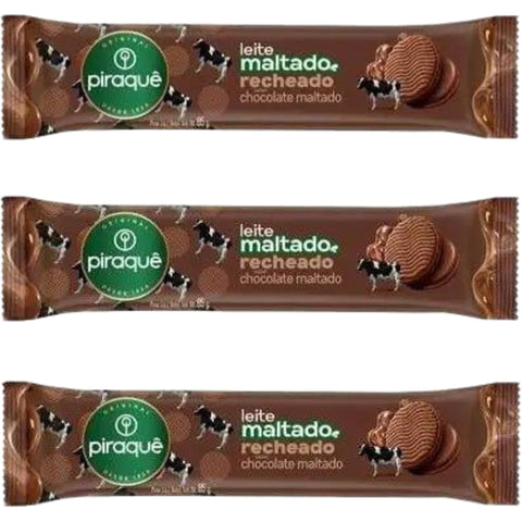 Piraquê Biscoito Recheado Chocolate 3x76