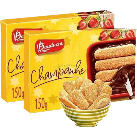 Bauducco Biscoito Champanhe Com Açúcar Cristal 2x150g